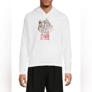 Cavalli Class White Tiger Graphic Hoodie